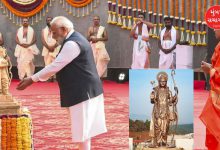 ગોવામાં પીએમ મોદી ભગવાન શ્રીરામની 77 ફૂટ ઊંચી પ્રતિમાનું અનાવરણ કરી રહ્યા છે