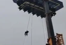 કેરળના ઇડુક્કીમાં સ્કાય ડાઇનિંગમાં ક્રેન ખરાબ થવાથી ૧૨૦ ફૂટની ઊંચાઈએ ફસાયેલા પ્રવાસીઓ