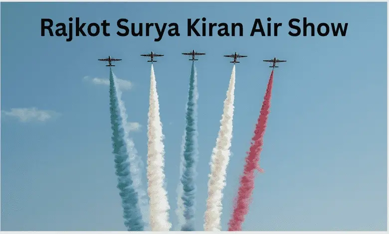 સૂર્યકિરણ એરોબેટિક ટીમ દ્વારા રાજકોટમાં રિહર્સલ