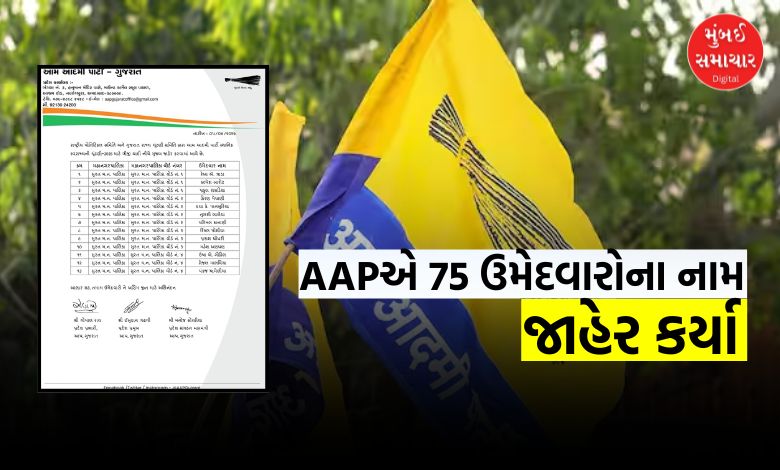 સુરતમાં AAPએ 75 ઉમેદવારોના નામ જાહેર કર્યા, પાયલ સાકરિયા સહિત કોને મળી ટિકિટ, જુઓ લિસ્ટ