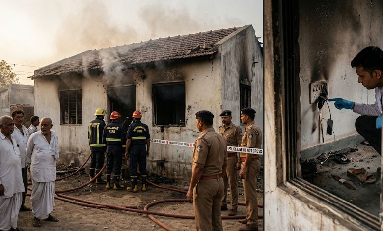 લીંબડી: આગની લપેટમાં ઘર આવતા દંપતીનું મોત, પરિવારમાં માતમ