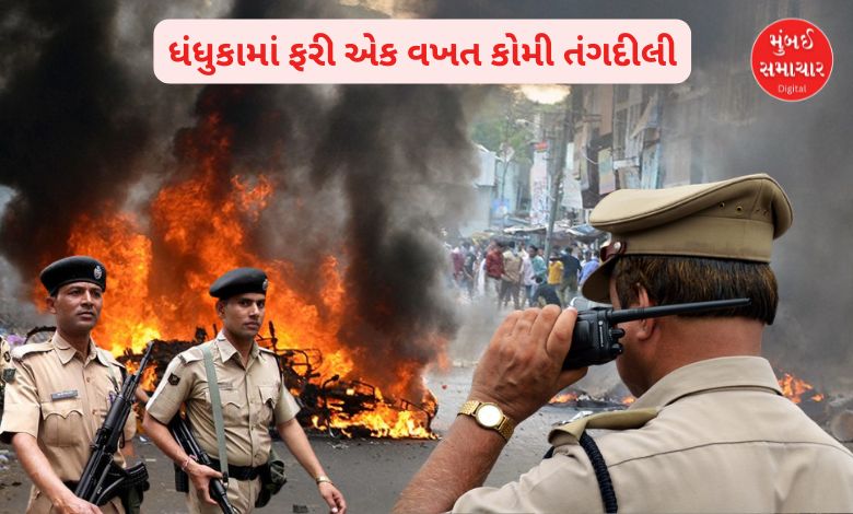 ધંધુકામાં સામાન્ય બાબતે હિન્દુ યુવકની હત્યા બાદ તોડફોડ અને આગચંપી, પોલીસનો ચુસ્ત બંદોબસ્ત