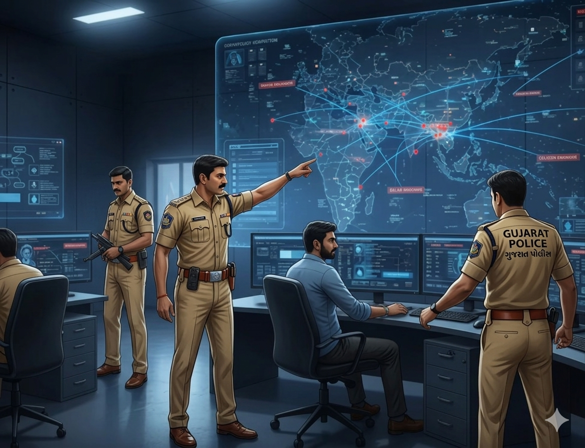 ‘ઓપરેશન મ્યૂલ હન્ટ’: વડોદરાથી દેશભરમાં ૨૧૦ કરોડનું સાયબર ફ્રોડ આચરતી ગેંગ ઝડપાઇ