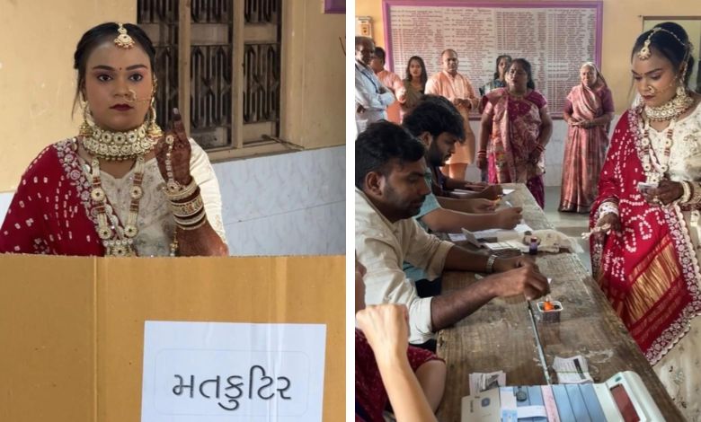 યુવતીએ ફેરા ફરતા પહેલા ફરજ નિભાવી, મંડપમાં જતા પહેલા દુલ્હને મતદાન કર્યું