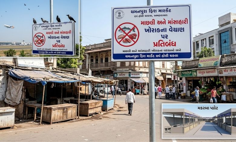 અમદાવાદ એરપોર્ટની નજીકમાં માંસ-મચ્છીના વેચાણ પર પ્રતિબંધ, કારણ જાણીને ચોંકી જશો