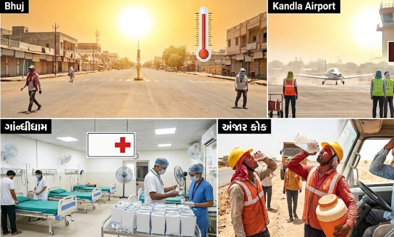 કંડલા એરપોર્ટ ૪૫.૨ ડિગ્રી સાથે રાજ્યમાં સૌથી ગરમ: ગરમીના પ્રકોપથી કચ્છમાં અગનભઠ્ઠી જેવો માહોલ