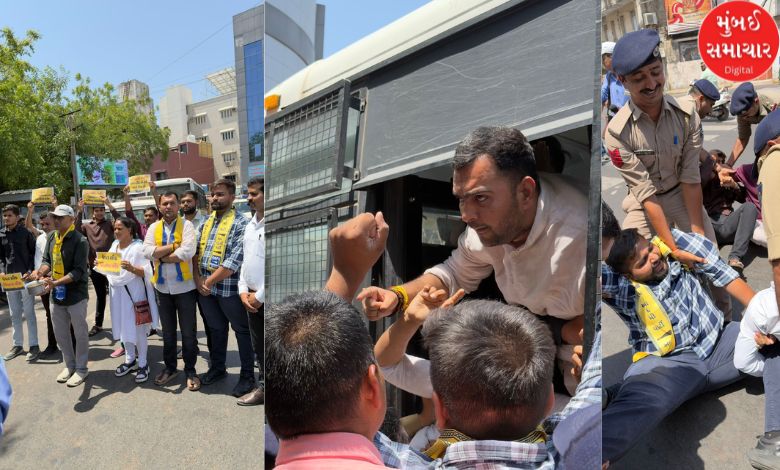 રાજકોટમાં ‘આપ’ના કાર્યકરોએ NEET મામલે 'ઝાલમૂડી' ખવડાવી નોંધાવ્યો અનોખો વિરોધ!