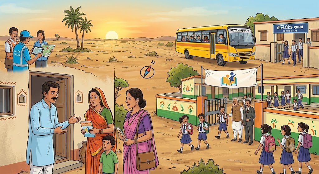 કચ્છમાં ૧૫ હજાર ડ્રોપ-આઉટ વિદ્યાર્થીઓને ફરી શાળાએ લાવવા મેગા અભિયાનનો પ્રારંભ
