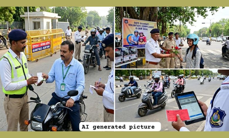 હેલ્મેટ નિયમભંગ કરનાર ૫,૧૨૩ સરકારી અધિકારી-કર્મચારીઓ પાસેથી કેટલા લાખનો દંડ વસૂલાયો? આંકડો જાણીને ચોંકી જશો