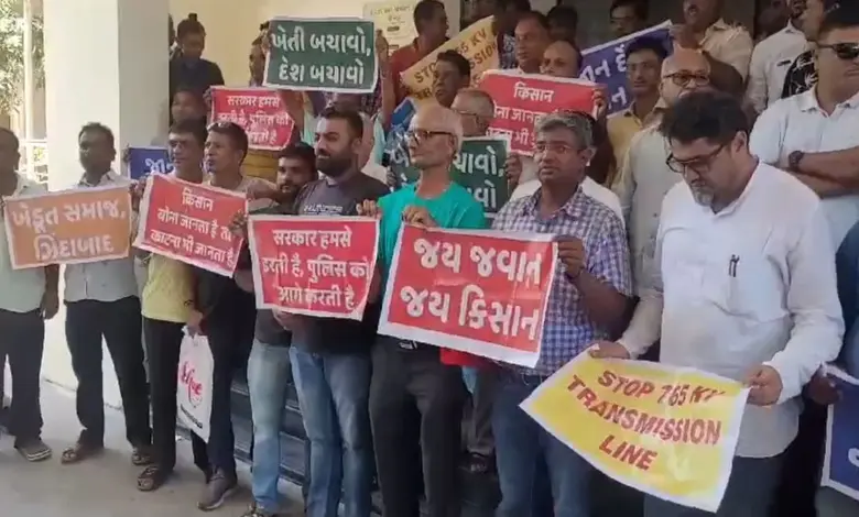 હાઈ-ટેન્શન વીજ લાઈન મુદ્દે મોરબી-સુરેન્દ્રનગરમાં ખેડૂતો આકરા પાણીએ; મુખ્યપ્રધાનને 'આપ'નો પત્ર