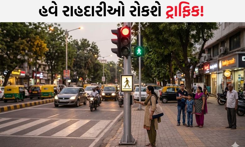 અમદાવાદમાં વિદેશ જેવી સુવિધા! અહીં શરૂ થયું શહેરનું પ્રથમ પેલિકન સિગ્નલ, જાણો કેવી રીતે કરે છે કામ
