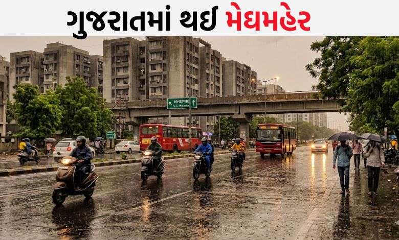 ગુજરાતમાં વરસાદની ધમાકેદાર એન્ટ્રી, કયા વિસ્તારમાં પડ્યો 6  ઇંચ વરસાદ