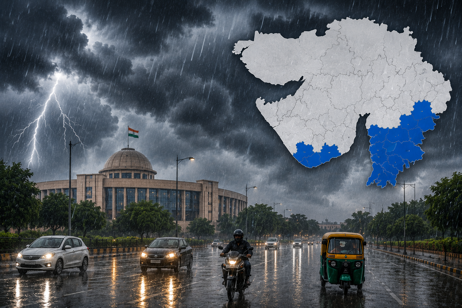 ગુજરાતમાં ચોમાસું જામ્યું: આજે 10 જિલ્લામાં વરસાદની આગાહી, જાણો આગામી 5 દિવસ કેવો રહેશે માહોલ