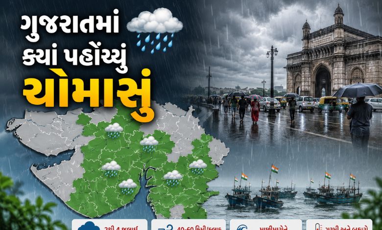 છેલ્લા 24 કલાકમાં ભાવનગરમાં સૌથી વધુ વરસાદ, રાજ્યમાં આ તારીખથી જામશે ચોમાસું