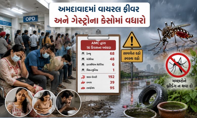 અમદાવાદમાં હૉસ્પિટલો દર્દીઓથી ઉભરાઈ, 70 કેસ સિઝનલ બીમારીના, આવા દર્દીઓની સંખ્યા વધી