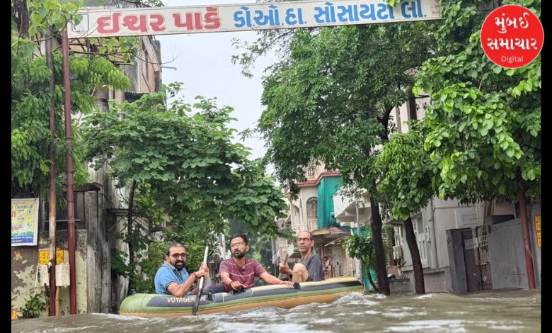 અમદાવાદમાં 24 કલાકમાં 11.65 ઇંચ વરસાદથી જળબંબાકાર, મુશ્કેલીના સમયે સેવાભાવી લોકો બન્યા તારણહાર