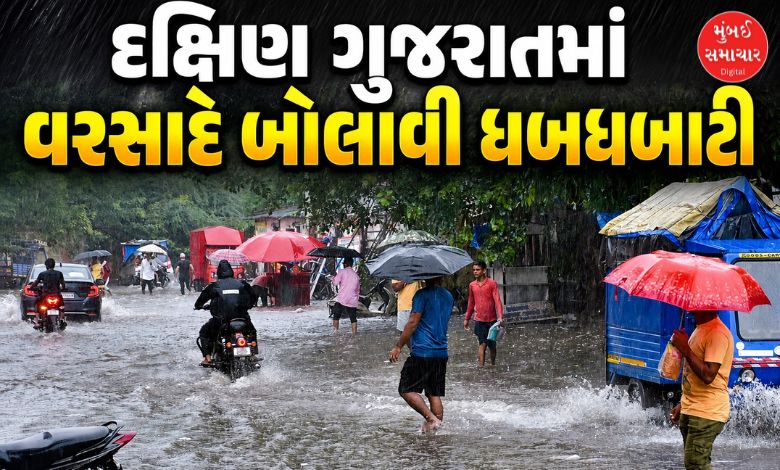 દક્ષિણ ગુજરાત ફરી  જળબંબાકાર: મેઘરાજાએ વલસાડનો પાડ્યો વારો, 40 ઈંચથી વધુ વરસાદથી પાણી જ પાણી