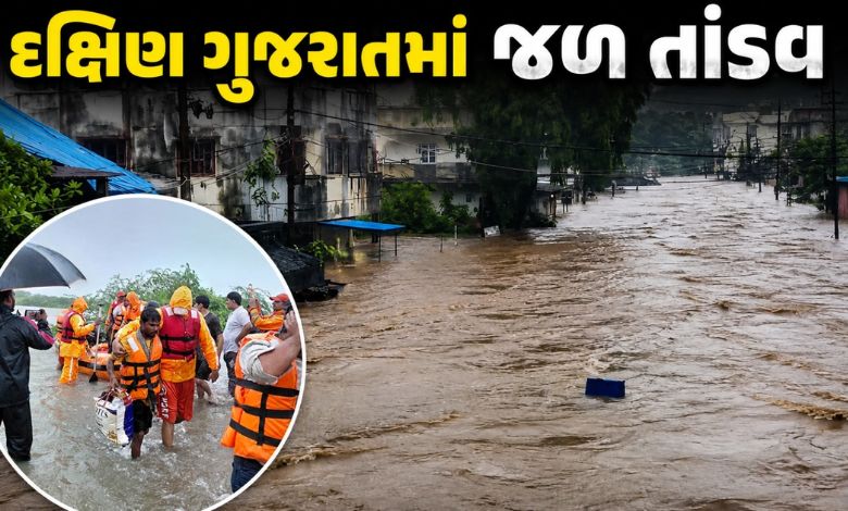 દક્ષિણ ગુજરાતમાં આભ ફાટ્યું, વલસાડ જિલ્લો જળબંબાકાર, જાણો કેટલા ઇંચ પડ્યો વરસાદ