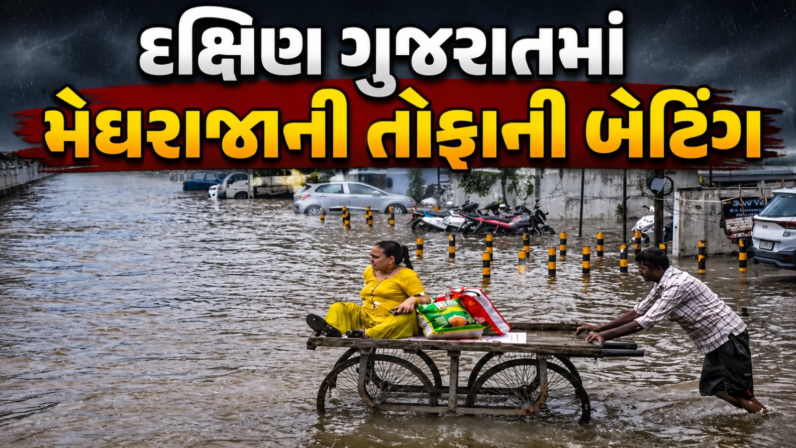 દક્ષિણ ગુજરાતને ધમરોળ્યું, વલસાડ જિલ્લામાં 63 ઇંચથી વરસાદથી જળબંબોળ