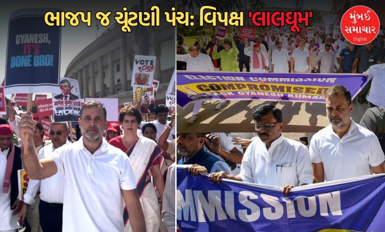 ગદ્દાર જ્ઞાનેશે પદ છોડવું જ પડશેઃ દિલ્હીમાં રાહુલ, પ્રિયંકા ગાંધી અને અખિલેશ યાદવનો જબરદસ્ત 'હંગામો'
