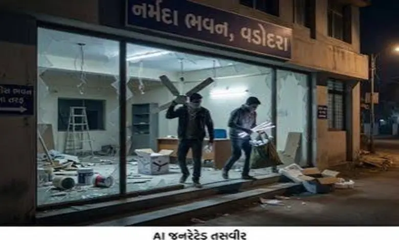 વડોદરામાં સરકારી કચેરી પણ સલામત નથી? નર્મદા ભવનમાંથી પંખા અને એલઈડી લાઈટોની ચોરી